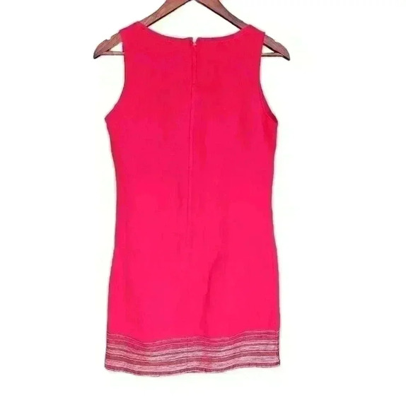 Linen Territory Ahead Red Sleeveless Dress - Picture 4 of 6